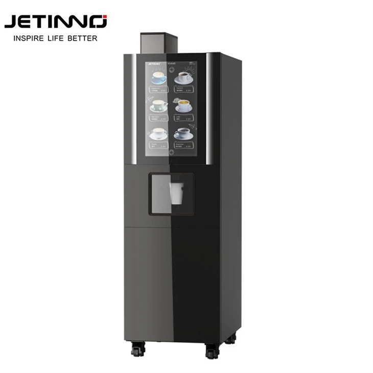 Distributore automatico di caffè con distributore automatico di bevande calde e schermo verticale da 22 pollici